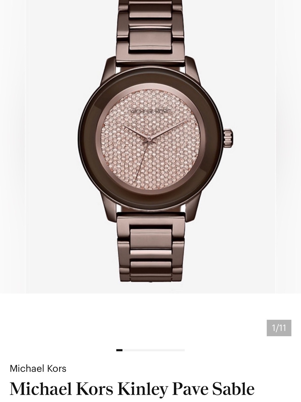 Michael Kors Rose Sable Pave Bracelet Watch